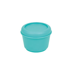 Milan Sunset Fiambrera Hermetica Redonda de 0.25L - Libre de BPA - Tapa de Rosca - Apto para Microondas, Lavavajillas y Congelador - 10x7cm - Color Turquesa