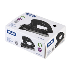 Milan Taladro Perforador Metalico - Incluye Guia de Plastico - hasta 15 Hojas - Color Negro