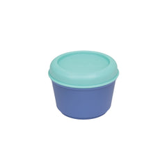 Milan The Fun Fiambrera Hermetica Redonda de 0.25L - Libre de BPA - Tapa de Rosca - Apto para Microondas, Lavavajillas y Congelador - 10x7cm - Color Turquesa