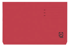 Gio By Elba Subcarpeta con Bolsa y Solapa Folio Rojo - Resistente Cartulina de 320gr - Bolsa y Solapa para Mayor Proteccion - Tamaño Folio para Documentos Importantes