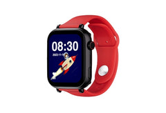 Savefamily Reloj Inteligente Smartwatch Infantil SaveWatch Plus con GPS y Llamada - IP67 - Boton SOS - Carcasa Negra - Correa Silicona Roja