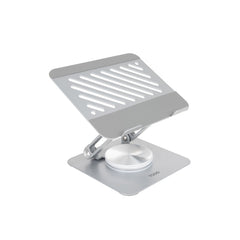 Tooq Soporte para Portatil hasta 13" - Rotacion 360 - Plegable y Portatil - Color Plata