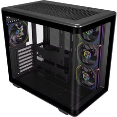 Cooler Master Elite 600 Caja Semitorre ATX/MicroATX/Mini-ITX - 4 Ventiladores 120mm RGB - Vista Panoramica - Doble Camara - Audio - 2xUSB-A - 1xUSB-C - 445x285x410mm - Color Negro