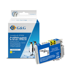 Cartucho de tinta genérico amarelo G&amp;G Epson T2714/T2704 (27XL) - Substitui C13T27144012/C13T27044012