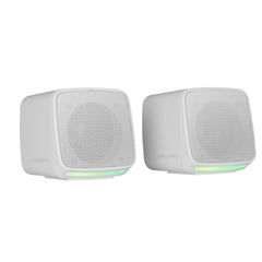 Mars Gaming MS-PRO Altavoz Compacto de 10W - Alimentacion USB - Luces RGB - Jack 3.5mm - Cable de 80cm - Color Blanco