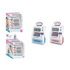 Umay Hucha Electronica DiseÃ±o Cajero Automatico - Cierre con ContraseÃ±a - Ranuras para Billetes y Monedas - 2 Colores Surtidos Aleatorios