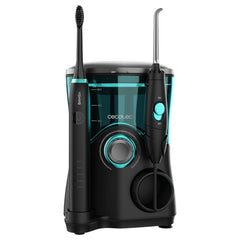Cecotec Bamba ToothCare Jet Clean Estacion de Cuidado Dental con Irrigador y Cepillo - Deposito 600ml - 10 Niveles - 7 Boquillas Incluidas - Cepillo Sonico con 5 Modos - IPX7 - Color Negro