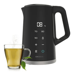 Cecotec Thermosense 800 Neo Hervidor de Agua Electrico - 2200W - Capacidad 1.7L - Temperatura Regulable - Acero Inoxidable - Funcion Mantenimiento de Calor - Base Giratoria 360Âº - Color Negro