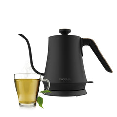 Cecotec Thermosense 500 Cisne Hervidor de Agua Electrico - Potencia de 1200W - Capacidad de 1L - Acero Inoxidable - Cuello de Cisne - Base Giratoria 360Âº - Apagado Automatico - Color Negro