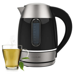 Cecotec Thermosense 400 VisionLight Hervidor de Agua Electrico - 2200W - Capacidad de 1.7L - Tactil - 7 Niveles - Acero Inoxidable - Mantenimiento de Calor - Autoapagado - Base 360Âº - Color Negro