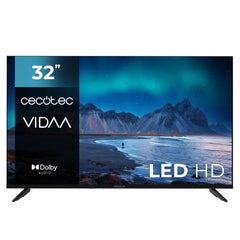 Cecotec A5 series ALH50032 Televisor Smart TV de 32" LED con Resolucion HD - Sistema Dolby Audio - Sistema Operativo VIDAA - WiFi Integrado - 3 HDMI - 2 USB - Sonido 16W - Color Negro