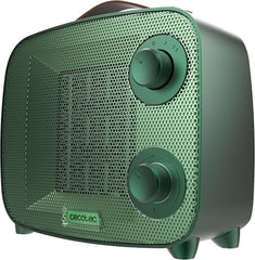 Cecotec ReadyWarm 1550 Ceramic Green Aura Calefactor Ceramico - 1500W - Cobertura hasta 15 MÂ² - Termostato Regulable - 3 Modos de Uso - Estilo Moderno - Triple Sistema de Seguridad - Color Verde