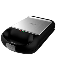 Cecotec Rock'nToast Family Sandwichera Extragrande 3 en 1 - 1500W - Capacidad para 4 Sandwiches - 3 Placas Intercambiables - Antiadherente - Apertura 180Â° - Acero Inoxidable - Color Negro