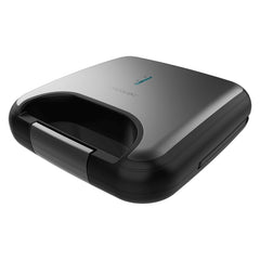 Cecotec Rockâ€™nToast Combo Sandwichera 3 en 1 - 800W - Revestimiento Antiadherente - Placas Intercambiables - Acabados en Acero Inoxidable - Tacto Frio en Asa - Indicador Luminoso - Color Negro