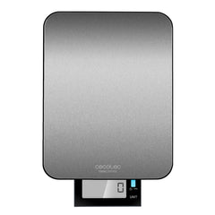 Cecotec Cook Control 9000 Waterproof Bascula de Cocina - Capacidad hasta 10kg - Precision de 1g - Resistente al Agua - Pantalla Extragrande - Acero Inoxidable - Funcion Tara - Bateria Incluida