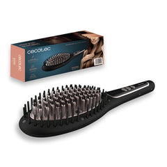 Cecotec Bamba Instantcare 900 Perfect Brush Cepillo Alisador - Temperatura Ajustable - Tecnologia de Iones - Control Digital LED - Autoapagado - Cable 360Âº de 3m - Ergonomico y Seguro - Color Negro