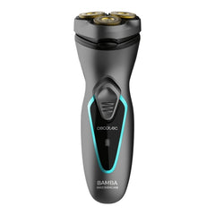 Cecotec Bamba PrecisionCare PerfectCut Afeitadora Rotativa - Recubrimiento de Titanio - Cabezal 3D Adaptable - Autonomia hasta 40min - Facil Limpieza - Mango Ergonomico - Color Gris