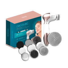 Cecotec Bamba FaceCare TotalClean Cepillo Inalambrico 9 en 1 - Cuidado Facial - Giro 360Âº - Ergonomico - Limas y Esponjas Surtidas - Bolsa de Viaje - Mango Antideslizante - Cerdas Suaves - Color Blanco