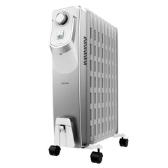 Cecotec ReadyWarm 9000 Space 360 Radiador de Aceite con 9 Modulos de 150x580mm - 2000W - Calienta hasta 22m2 - Tecnologia 360Âº - 3 Niveles de Potencia - Recogecables - Facil Transporte - Color Blanco