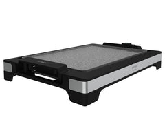 Cecotec Tasty and Grill 2000 InoxStone Plancha Electrica - 2000W - Antiadherente - Termostato Regulable - Placa de Acero Extraible - Apto Lavavajillas - Bandeja Recogegrasas - 37.5x24.5cm - Color Negro