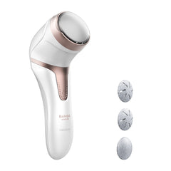 Cecotec Bamba SkinCare Lima Electrica para Pies - Bateria Recargable - Discos de Distintas Durezas - Funcion de Aspiracion - Uso Inalambrico y con Cable - Autonomia 100min - Color Blanco y Rosa
