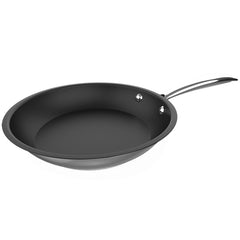 Cecotec Polka Classy Steel Sarten de Acero Inoxidable de 18cm - Revestimiento Antiadherente - Apta para Horno 230Â°C - Compatible con Induccion - Mango Remachado - Color Negro
