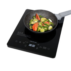 Cecotec Full Crystal Onyx Placa de Induccion Portatil - 2000W - Cristal de Alta Resistencia - Tactil - 10 Niveles - Temperatura de 60 a 260Â°C - Temporizador - Apta para Sartenes de 28cm - Color Negro
