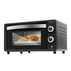 Cecotec Bake and Toast 1090 Horno de Sobremesa - 1000W - Capacidad de 10L - Temporizador - Puerta Doble Cristal - Resistencias de Cuarzo - Temperatura hasta 230Â°C - Color Negro
