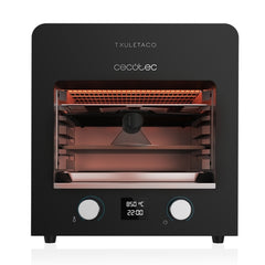Cecotec Txuletaco 8000 Inferno Horno para Asar - 2200W - Temperatura 850Â°C - Parrilla de Hierro - Piedra y Bandeja para Pizzas - Termometro Digital - Bandejas Recogegrasas - 36x38x39.5cm - Color Negro