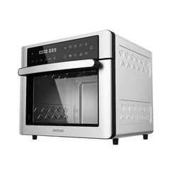 Cecotec Bake and Fry 3000 Touch Steel Horno de Sobremesa - 1600W - Capacidad 30L - Freidora de Aire - Pantalla Tactil - 9 Funciones - Cocina por Conveccion - Temperatura hasta 230Â°C - Acero Inoxidable