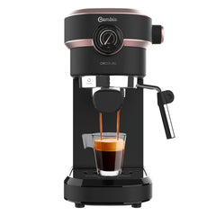 Cecotec Cafelizzia 890 Rose Pro Cafetera Espresso - 1350W - Presion de 20Bar - Manometro - Vaporizador Orientable - Deposito 1.1L Extraible - Funcion de Agua Caliente para Infusiones - Color Negro