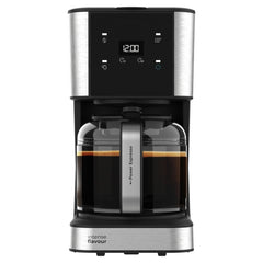 Cecotec Coffee 66 Drop and Touch Cafetera de Goteo - 950W - Panel Tactil Retroiluminado - Jarra de Cristal Resistente - Capacidad para 12 Tazas - Antigoteo - Temporizador - Autoapagado - Color Negro