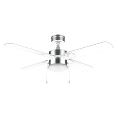 Cecotec EnergySilence Aero 450 IronWhite Ventilador de Techo con 4 Aspas y Luz Integrada - Potencia de 50W - Diametro de 42" - 3 Velocidades - Modo Invierno/Verano - Control por Cadena - Color Blanco