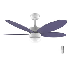 Cecotec EnergySilence Aero 4260 Purple Ventilador de Techo con 5 Aspas Reversibles y Luz LED Integrada - 40W - Diametro de 42" - 6 Velocidades - Temporizador - Mando a Distancia - Color Azul Marino