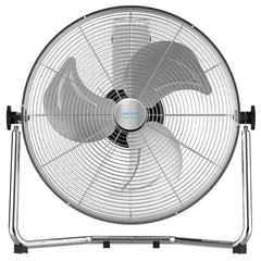 Cecotec EnergySilence 4300 Pro Ventilador Industrial de Suelo con 3 Aspas Metalicas - 110W - Silencioso - 3 Velocidades - Inclinacion Flexible - Base Estable - Rejilla Protectora - Cromado