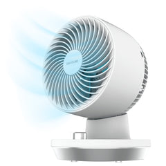 Cecotec EnergySilence 800 Cyclone Desk Ventilador de Sobremesa - Potencia de 45W - Diametro de 8" - 3 Velocidades - Oscilacion 60Âº - Inclinacion 90Âº - Uso Sencillo - Color Blanco