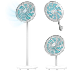 Cecotec EnergySilence 550 Ventilador de Pie 3 en 1 con 9 Aspas - Potencia de 60W - Diametro de 40cm - 3 Velocidades - Oscilacion 80Âº - Altura Ajustable - Color Blanco