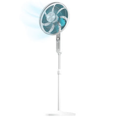 Cecotec EnergySilence 610 Max Flow Ventilador de Pie con 7 Aspas - Potencia de 70W - Diametro de 40cm - 4 Velocidades - Temporizador 2h - Oscilacion 90Âº - Altura Ajustable - Color Blanco