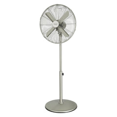 Cecotec EnergySilence 610 Steelstyle Ventilador de Pie con 4 Aspas - 50W - Diametro de 40cm - 3 Velocidades - Oscilacion Automatica - Altura Ajustable - Seguridad Garantizada - Acero Inoxidable
