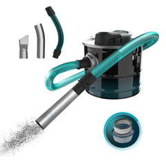 Cecotec Conga Ash 3000 Home Aspirador de Cenizas - 1000W - Capacidad 15L - Succion 15kPa - Tubo Reforzado Metalico - Deposito Acero Inoxidable - Boquilla 38mm - Filtro Lavable - Color Negro y Azul