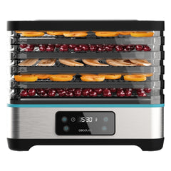 Cecotec VitaDry Pro Deshidratador de Alimentos - 300W - Bandejas Ajustables - Control Digital Preciso - Temporizador - Temperatura de 35 a 70Â°C - Acabados en Acero Inoxidable - Silencioso - Color Negro