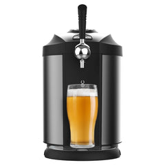Cecotec BeerFlow Steel 5000 Dispensador de Cerveza - 65W - Compatible con Barriles 5L - Temperatura de 2 a 12Â°C - Indicador LED - Bandeja Recogegotas Extraible - Base Antideslizante - Color Negro y Gris