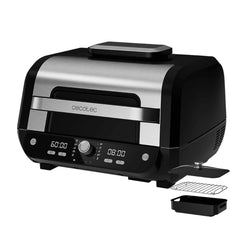 Cecotec Cecofry FireDome 8000 Pro Freidora sin Aceite 2 en 1 - 1700W - Doble Resistencia - 12 Modos - Gran Capacidad 8L - Grill con 4 Niveles - Rango de 50 a 230Â°C - Accesorios Incluidos - Color Negro
