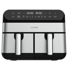Cecotec Cecofry Advance 9000 Inox Freidora sin Aceite Doble - 2800W - Capacidad de 9L - Rango de 80 a 200Â°C - 8 Programas Preconfigurados - Acero Inoxidable - Color Negro