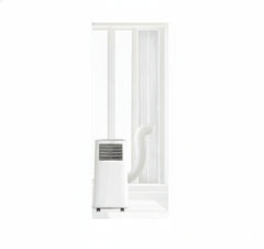 Cecotec Cubierta para Ventanas - Poliester - Aisla Del Exterior - Cremallera y Cinta Adhesiva - Facil de Sellar - Ideal para Aires Portatiles - 210x90cm - Color Blanco