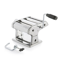 Innovagoods Frashta Maquina para Pasta - Cuerpo de Metal - Multifuncion - 3 Formas Diferentes - Grosor Regulable - Facil Limpieza - Compacto - Desmontable - 21x13.5x19.5cm - Color Plateado