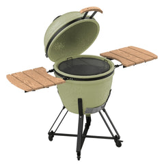Cecotec DragonFire 6000 Kamado Barbacoa Ceramica de 60cm - Resiste hasta 1000ÂºC - Ruedas - Control de Flujo de Aire - Soporte de Hierro Fundido - Color Menta