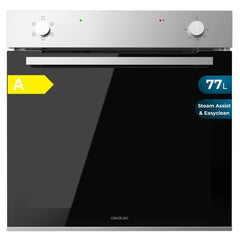 Cecotec Bolero Hexa C126001 Line A Horno Convencional Integrable - Potencia 2800W - Capacidad 77L - Puerta de Cristal Doble - 5 Funciones - Color Negro y Plateado