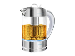 Cecotec ThermoSense 370 Clear Hervidor de Agua de 1.7L - 2200W - Libre de BPA - Base 360Âº Independiente - Luz LED - Temperatura Regulable - Filtro Antical - Autoapagado - Acero Inoxidable