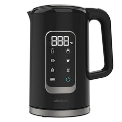 Cecotec Thermosense 500 Touch Hervidor de Agua de 1.7L - Potencia 2200W - Base 360Âº - Pantalla Digital - Temperatura Regulable - Acero Inoxidable - Apagado Automatico - Color Negro